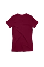 camiseta-feminina-basica-algodao-sustentavel-bordo-c Camiseta Feminina Básica Bordô