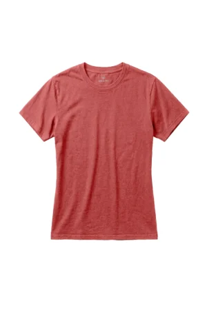 Camiseta Feminina Básica Estonada Vermelho