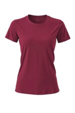 camiseta feminina poliamida uv básica bordô