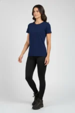 camiseta feminina poliamida uv básica marinho