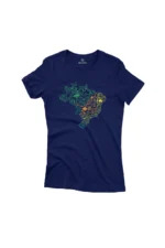 Camiseta Feminina Biomas no Brasil marinho