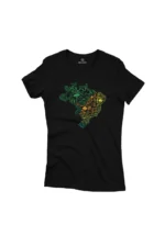 Camiseta Feminina Biomas no Brasil Preto