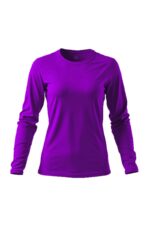 camiseta feminina poliamida uv manga longa básica roxo