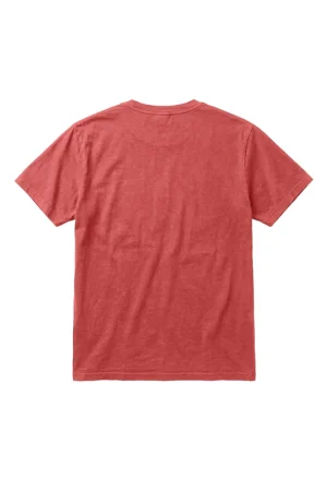 Camiseta Masculina Básica Estonada Vermelho