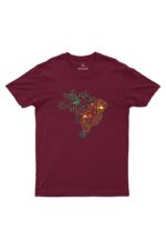 Camiseta Masculina Biomas no Brasil Bordô