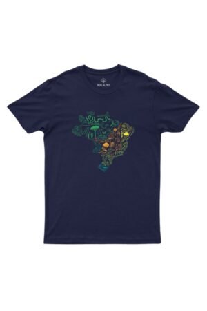 Camiseta Masculina Biomas no Brasil Marinho