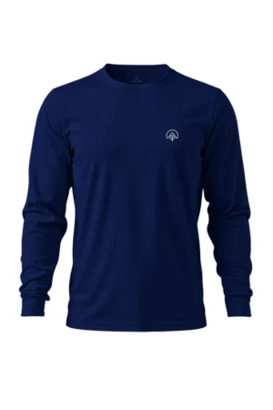 Camiseta Masculina Poliamida UV Manga Longa Nos Alpes Marinho