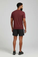 camiseta masculina poliamida uv basica bordo