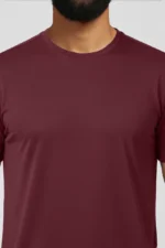 camiseta masculina poliamida uv basica bordo