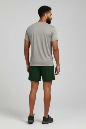 camiseta masculina poliamida uv basica cinza