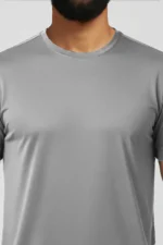 camiseta masculina poliamida uv basica cinza