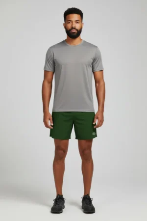 camiseta masculina poliamida uv basica cinza