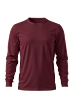 camiseta masculina poliamida uv manga longa básica bordô