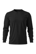 camiseta masculina poliamida uv manga longa básica preto