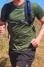 camiseta masculina poliamida uv nos alpes verde