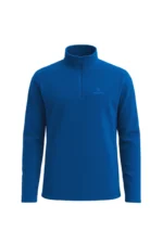 blusa fleece masculina half zip hike nos alpes azul jeans