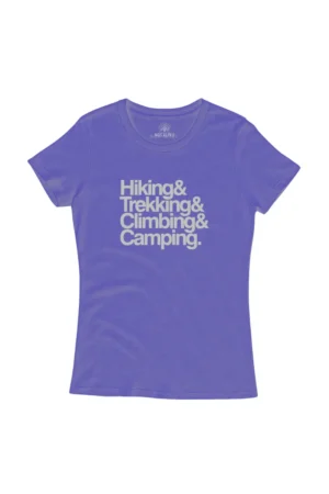 Camiseta Feminina Estonada Hiking Trekking Climbing Camping Azul