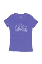 Camiseta Feminina Estonada Keep It Simples Azul