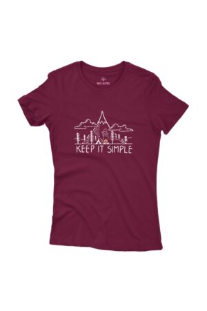 Camiseta Feminina Keep It Simples Bordô