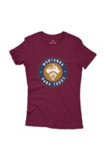 Camiseta Feminina Montanha Para Todos Bordô