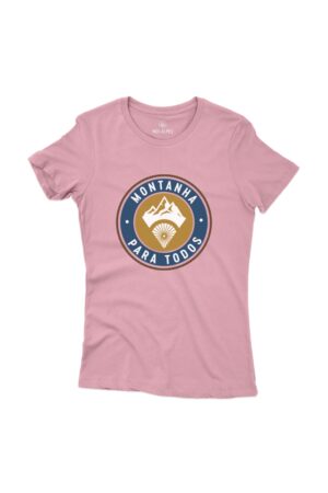 Camiseta Feminina Montanha Para Todos Rosa