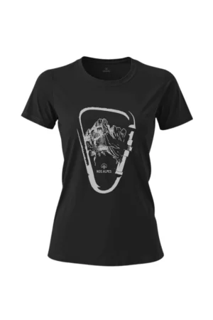 camiseta feminina poliamida uv escaladoras preto