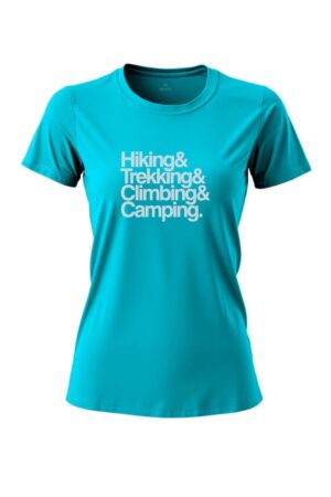 camiseta feminina poliamida uv hiking trekking climbing camping tifany