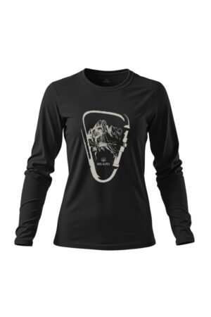 camiseta feminina poliamida uv manga longa escaladoras preto