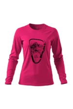 camiseta feminina poliamida uv manga longa escaladoras rosa