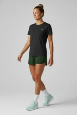 camiseta feminina poliamida uv nos alpes preto