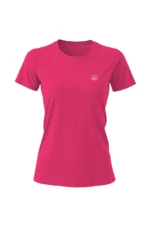 camiseta feminina poliamida uv nos alpes rosa