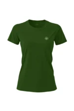 camiseta feminina poliamida uv nos alpes verde