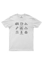 Camiseta Masculina Camping Branco