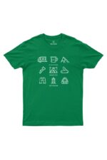 Camiseta Masculina Camping Verde