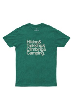 Camiseta Masculina Estonada Hiking Trekking Climbing Camping Verde