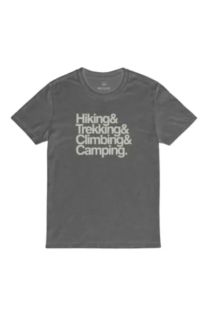 Camiseta Masculina Estonada Hiking Trekking Climbing Camping Preto