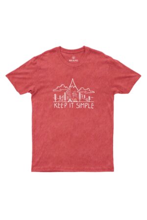 Camiseta Masculina Estonada Keep It Simple Vermelho