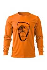 camiseta masculina poliamida uv manga longa escaladores laranja