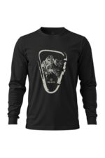 camiseta masculina poliamida uv manga longa escaladores preto