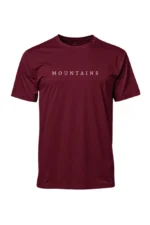 camiseta masculina poliamida uv mountains bordo