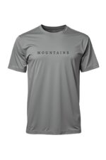 camiseta masculina poliamida uv mountains cinza