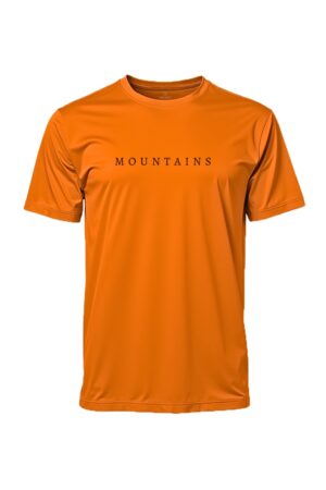 camiseta masculina poliamida uv mountains laranja