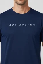 camiseta masculina poliamida uv mountains marinho