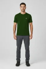 camiseta masculina poliamida uv nos alpes verde
