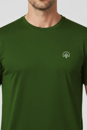 camiseta masculina poliamida uv nos alpes verde