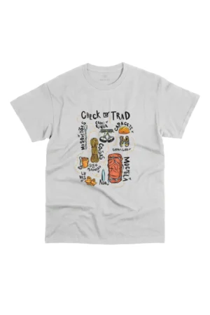 Camiseta Masculina Trad Climb Cinza Claro
