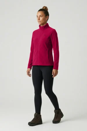jaqueta fleece feminina trekker cherry nos alpes