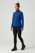 Jaqueta fleece feminina trekker snow nos alpes