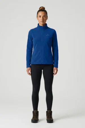Jaqueta fleece feminina trekker snow nos alpes