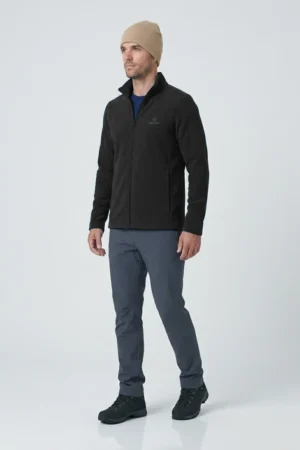 Jaqueta fleece masculina trekker dark nos alpes